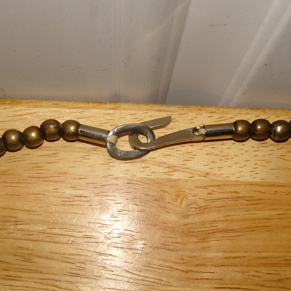 Large Statement Graduated Metal Beaded Necklace - image 3